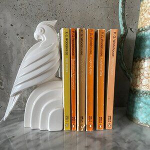 Vintage Fitz & Floyd White Ceramic Bird Bookend